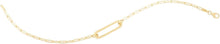 Load image into Gallery viewer, 14k Yellow Gold 2mm Paperclip Straight Bar Link Bracelet, 7 Inch