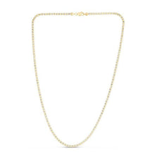 Load image into Gallery viewer, 10k Yellow Gold and White Gold 2.7mm Two-Tone Ice Chain Necklace