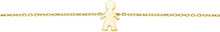 Load image into Gallery viewer, 14k Yellow Gold Polished Boy Charm Bracelet, 6.5" - 7.5 Inch