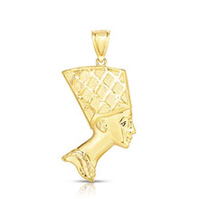 Load image into Gallery viewer, 10k Yellow Gold Egyptian Queen Nerfetiti Pendant