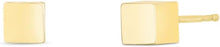 Load image into Gallery viewer, 14k Yellow Gold 4.1mm 3D Cube Stud Earrings