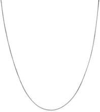 Load image into Gallery viewer, 10k White Gold Solid Box Chain Link Necklace