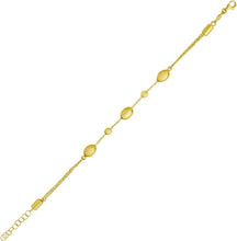 Load image into Gallery viewer, 14k Yellow Gold 10mm Pebble Bead Link Bracelet or Anklet, Adjustable 7" - 10 Inch