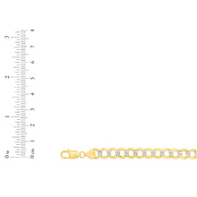 Load image into Gallery viewer, 10k Yellow Gold and White Gold 7mm Solid Two-Tone Curb Cuban Chain Necklace