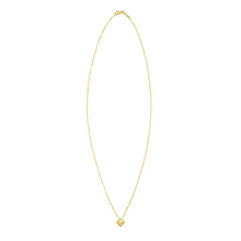 Load image into Gallery viewer, Floreo 14K Yellow Gold 7.5mm Puffed Mini Clover Charm Pendant Necklace