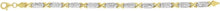 Load image into Gallery viewer, 14k Two-Tone Gold 3.3mm Diamond Cut XOXO Stampato Link Bracelet, 7.25 Inch