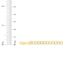 Load image into Gallery viewer, 10k Yellow Gold and White Gold 5mm Solid Two-Tone Curb Cuban Chain Necklace