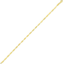 Load image into Gallery viewer, 14k Yellow Gold 2.5mm Flat Pebble Link Bracelet, 7 Inch