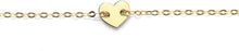 Load image into Gallery viewer, 14k Yellow Gold 6mm Mini Heart Charm Link Bracelet, Adjustable 6.5" - 7 Inch