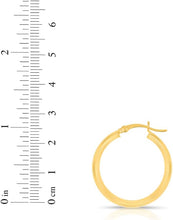 Load image into Gallery viewer, 10k Yellow Gold 20mm x 2.5mm High Polish Round Tube Hoop Earrings