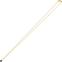 Load image into Gallery viewer, 14k Yellow Gold 4mm Birthstone Charm Pendant Chain Necklace, 16"-18" (Garnet Amethyst Aquamarine White Topaz Emerald Moonstone Ruby Peridot Blue Sapphire Pink Sapphire Citrine Sky Blue Topaz)