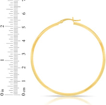 Load image into Gallery viewer, 10k Yellow Gold 7mm x 2mm High Polish Round Tube Hoop Earrings