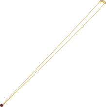 Load image into Gallery viewer, 14k Yellow Gold 4mm Birthstone Charm Pendant Chain Necklace, 16"-18" (Garnet Amethyst Aquamarine White Topaz Emerald Moonstone Ruby Peridot Blue Sapphire Pink Sapphire Citrine Sky Blue Topaz)