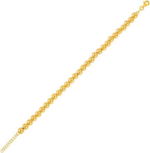 Load image into Gallery viewer, 14k Yellow Gold 6mm Shiny High Polish Bead Chain Bracelet 7.25" - 8.25 Inch