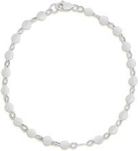 Load image into Gallery viewer, 14k Yellow Gold or White Gold 4mm Round Mirror Link Bracelet, 7 Inch