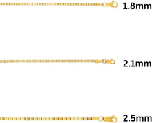 Load image into Gallery viewer, 14k Yellow Gold 1.8mm Lite Box Link Chain Necklace