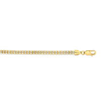 Load image into Gallery viewer, 10k Yellow Gold and White Gold 4.2mm Two-Tone Ice Chain Necklace