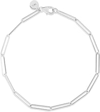 Load image into Gallery viewer, 14k Yellow Gold or White Gold 2.7mm Long Wire Paperclip Chain Link Bracelet, 7 inch