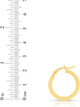 Load image into Gallery viewer, 10k Yellow Gold 20mm x 2.5mm High Polish Round Tube Hoop Earrings