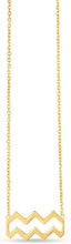 Load image into Gallery viewer, 14k Yellow Gold Horoscope Zodiac Sign Charm Pendants Chain Necklace 16" - 18 Inch
