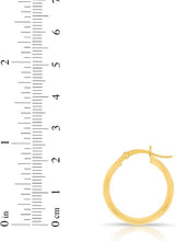 Load image into Gallery viewer, 10k Yellow Gold 7mm x 2mm High Polish Round Tube Hoop Earrings