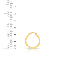 Load image into Gallery viewer, 14k Yellow Gold 2mm x 15mm High Polish Round Tube Hoop Earrings