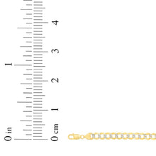 Load image into Gallery viewer, 10k Yellow Gold and White Gold 3mm Solid Two-Tone Curb Cuban Chain Necklace