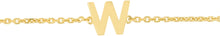 Load image into Gallery viewer, 14k Yellow Gold 0.2" Mini Alphabet Letter A - Z Initial Charm Pendant with Extendable Adjustable Chain Bracelet