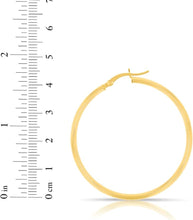 Load image into Gallery viewer, 10k Yellow Gold 7mm x 2mm High Polish Round Tube Hoop Earrings