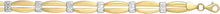 Load image into Gallery viewer, 14k Two-Tone Gold 6.3mm Station Stampato Bracelet, 7.25 Inch