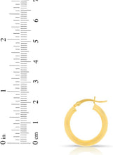 Load image into Gallery viewer, 10k Yellow Gold 10mm x 3mm High Polish Round Tube Hoop Earrings