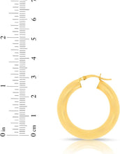 Load image into Gallery viewer, 10k Yellow Gold 25mm x 5mm High Polish Round Tube Hoop Earrings