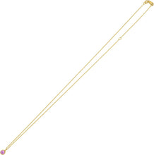 Load image into Gallery viewer, 14k Yellow Gold 4mm Birthstone Charm Pendant Chain Necklace, 16"-18" (Garnet Amethyst Aquamarine White Topaz Emerald Moonstone Ruby Peridot Blue Sapphire Pink Sapphire Citrine Sky Blue Topaz)