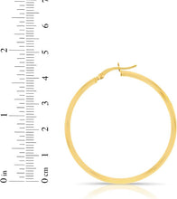 Load image into Gallery viewer, 10k Yellow Gold 7mm x 2mm High Polish Round Tube Hoop Earrings