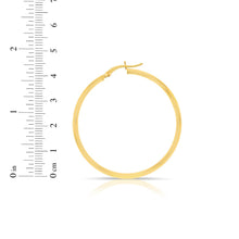 Load image into Gallery viewer, 14k Yellow Gold 1.5mm x 25mm High Polish Round Tube Hoop Earrings