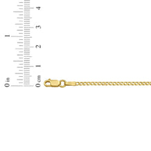 Load image into Gallery viewer, 14k Yellow Gold 2.2mm Solid Curb Chain Chain Necklace