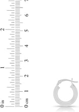 Load image into Gallery viewer, 10k White Gold 10mm x 3mm High Polish Round Tube Hoop Earrings