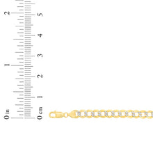 Load image into Gallery viewer, 10k Yellow Gold and White Gold 4mm Solid Two-Tone Curb Cuban Chain Necklace