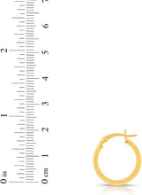 Load image into Gallery viewer, 10k Yellow Gold 7mm x 2mm High Polish Round Tube Hoop Earrings