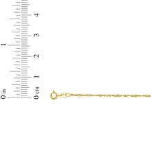 Load image into Gallery viewer, 14k Yellow Gold .8mm or 1.1mm or 1.3mm or 1.8mm Singapore Chain Necklace