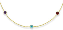 Load image into Gallery viewer, 14k Yellow Gold or White Gold Multi-Gemstone Cable Bracelet