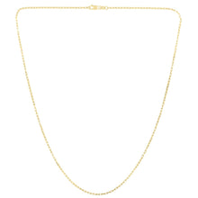 Load image into Gallery viewer, 14k Yellow Gold or White Gold 1.3mm Solid French Cable Chain Necklace