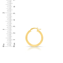 Load image into Gallery viewer, 14k Yellow Gold 3mm x 15mm High Polish Round Tube Hoop Earrings