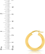 Load image into Gallery viewer, 10k Yellow Gold 25mm x 4mm High Polish Round Tube Hoop Earrings