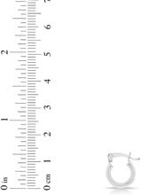 Load image into Gallery viewer, 10k White Gold 7mm x 2mm High Polish Round Tube Hoop Earrings