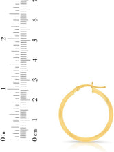 Load image into Gallery viewer, 10k Yellow Gold 7mm x 2mm High Polish Round Tube Hoop Earrings