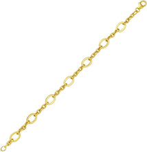 Load image into Gallery viewer, 14k Yellow Gold 7.5mm Large and 3.8mm Small Oval Link Bracelet, 7.25 Inch