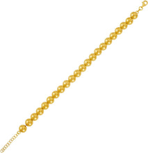 Load image into Gallery viewer, 14k Yellow Gold 8mm Shiny High Polish Bead Chain Bracelet 7.5" - 8.5 Inch