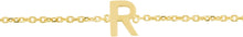 Load image into Gallery viewer, 14k Yellow Gold 0.2" Mini Alphabet Letter A - Z Initial Charm Pendant with Extendable Adjustable Chain Bracelet