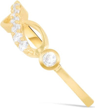 Load image into Gallery viewer, 10k Yellow Gold 5mm Infinity CZ Ring, Sizes 4 - 10